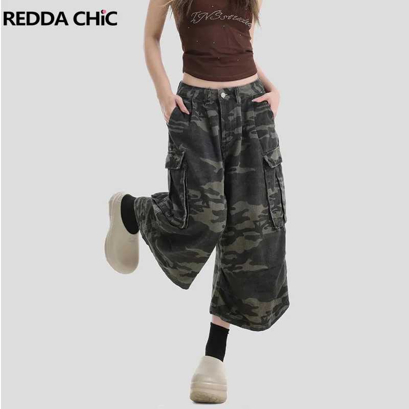 REDDACHiC Women's Camouflage Denim Bermuda Pants Retro High Waist Big Pockets Pleats Baggy Jorts Summer Casual Cargo Workwear
REDDACHiC Women's Camouflage Denim Bermuda Pants Retro High Waist Big Pockets Pleats Baggy Jorts Summer Casual Cargo Workwear