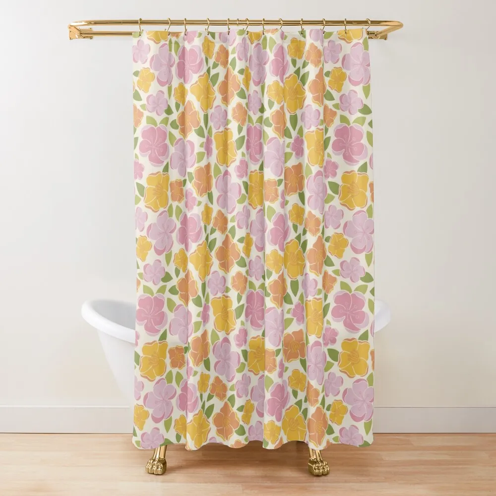 Spring Blossoms” Colorful Graphic Yellow Pink Orange Green Flowers Designer Print Shower Curtain
Spring Blossoms” Colorful Graphic Yellow Pink Orange Green Flowers Designer Print Shower Curtain