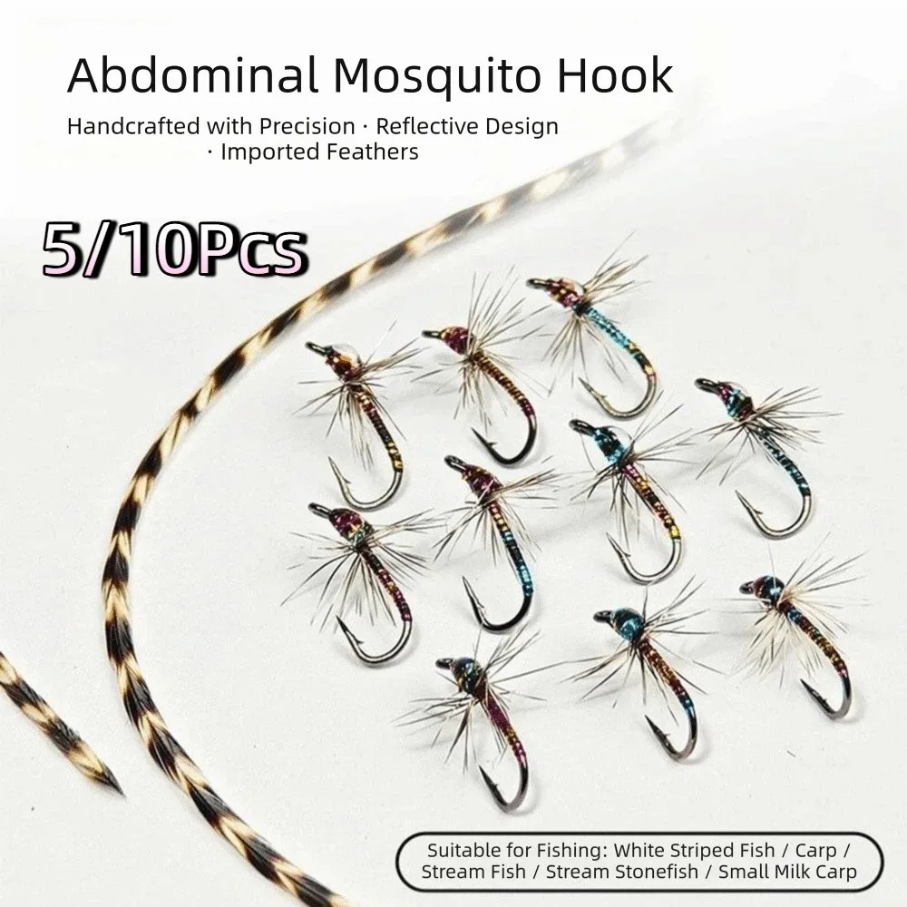 5/10Pcs Reflective Fly Fishing Hooks High Carbon 18# 16# 14# 12# Flies Bugs Lures Colorful Handmade Artificial Bait Hooks
5/10Pcs Reflective Fly Fishing Hooks High Carbon 18# 16# 14# 12# Flies Bugs Lures Colorful Handmade Artificial Bait Hooks
