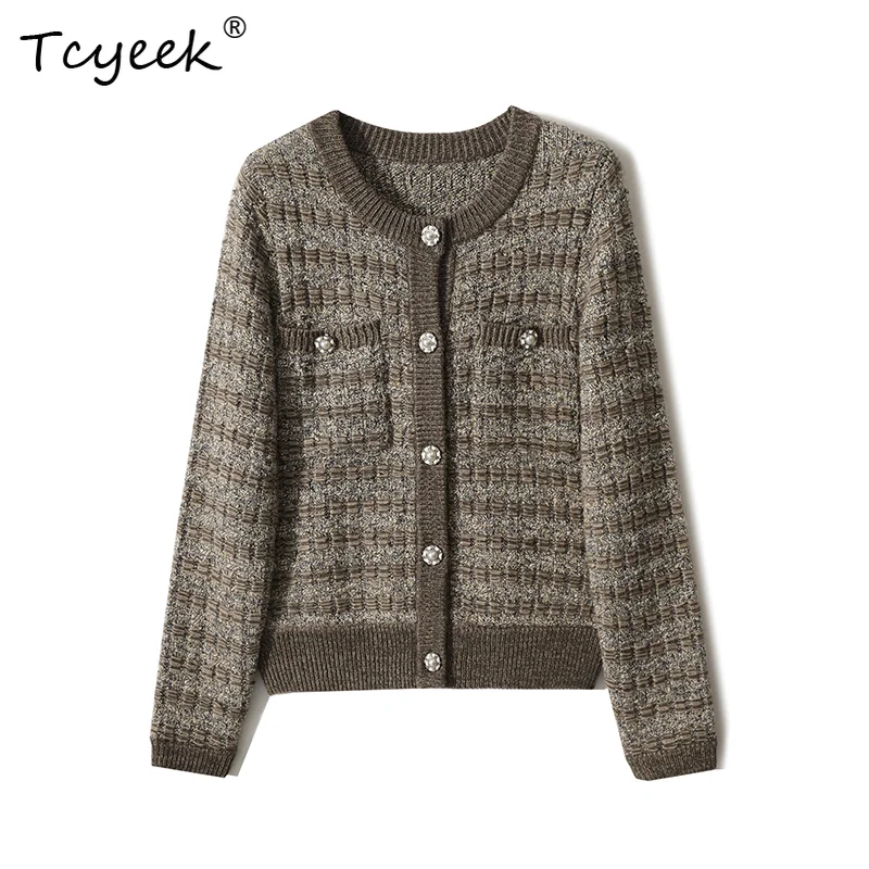 Tcyeek-Women Round Collar Cardigans, 90% Wool, 90% Cashmere, Seven Types Yarn, Fashion Jacket, Warm Top, Fall Winter C49318QM
Tcyeek-Women Round Collar Cardigans, 90% Wool, 90% Cashmere, Seven Types Yarn, Fashion Jacket, Warm Top, Fall Winter C49318QM