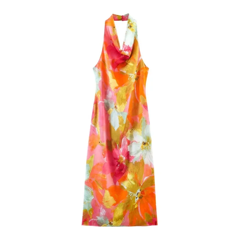 2026 Women's Sexy Slim Print Halter Neck Midi Dress Sleeveless Pleated Backless Zipper Slit Long Female Dress
2026 Women's Sexy Slim Print Halter Neck Midi Dress Sleeveless Pleated Backless Zipper Slit Long Female Dress