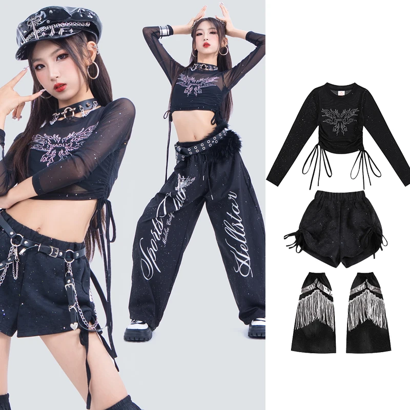 2025 Children Hip Hop Dance Performance Costumes For Girls Long Sleeved Loose Pants Kpop Outfits Jazz Dance Rave Clothes XH3919
2025 Children Hip Hop Dance Performance Costumes For Girls Long Sleeved Loose Pants Kpop Outfits Jazz Dance Rave Clothes XH3919