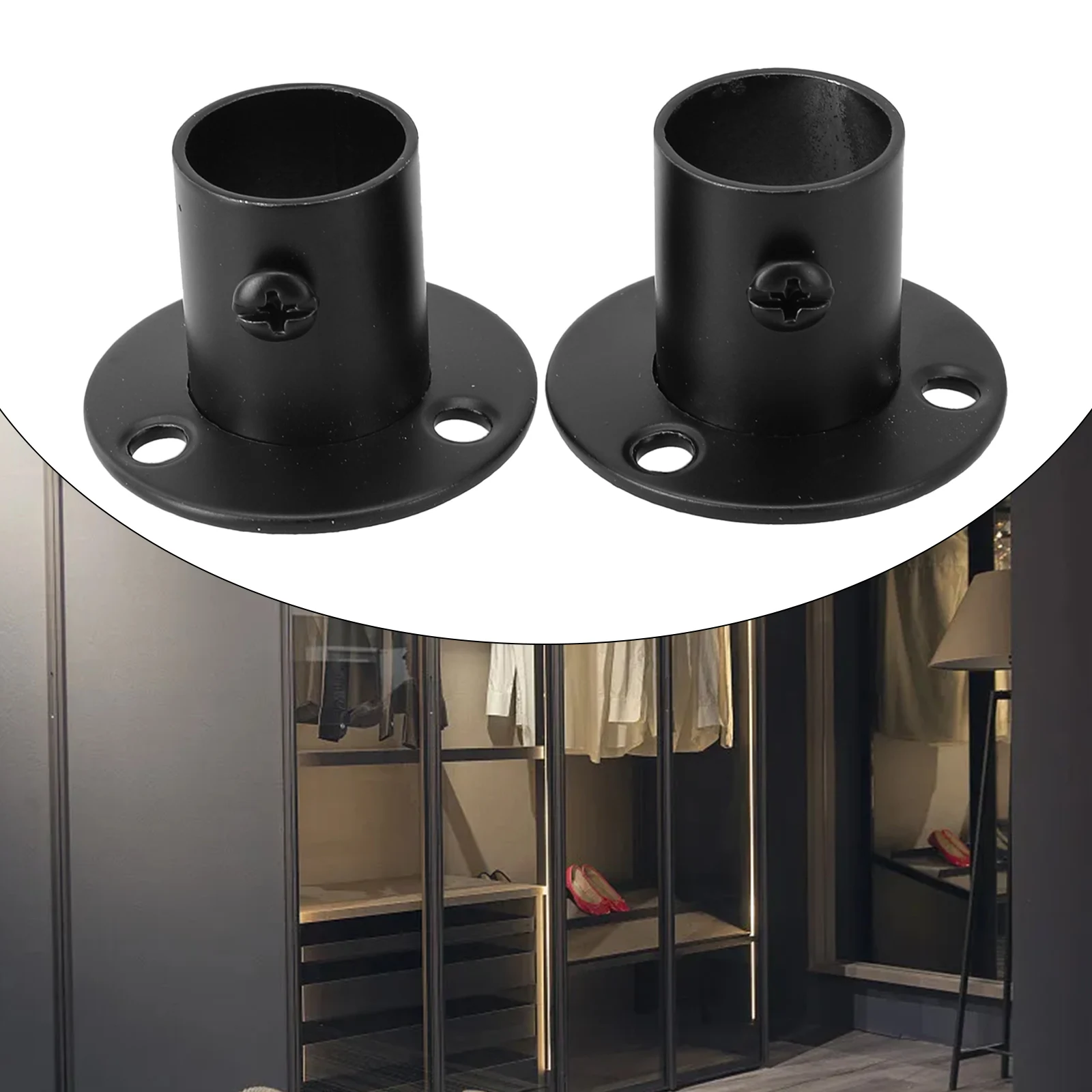 Опоры для штанги гардероба из нержавеющей стали, 19-32 мм, черные, кронштейны, фланцевые, для стальной штанги, декоративные, практичные
Опоры для штанги гардероба из нержавеющей стали, 19-32 мм, черные, кронштейны, фланцевые, для стальной штанги, декоративные, практичные