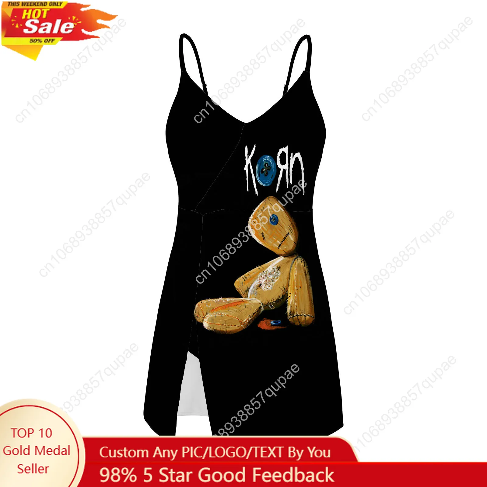 Korn Rock Band Sling Dress Swimsuit Womens Bathing Suits Fashion Swimwear Pool Party Beach Bikini Custom Made Beachwear
Korn Rock Band Sling Dress Swimsuit Womens Bathing Suits Fashion Swimwear Pool Party Beach Bikini Custom Made Beachwear