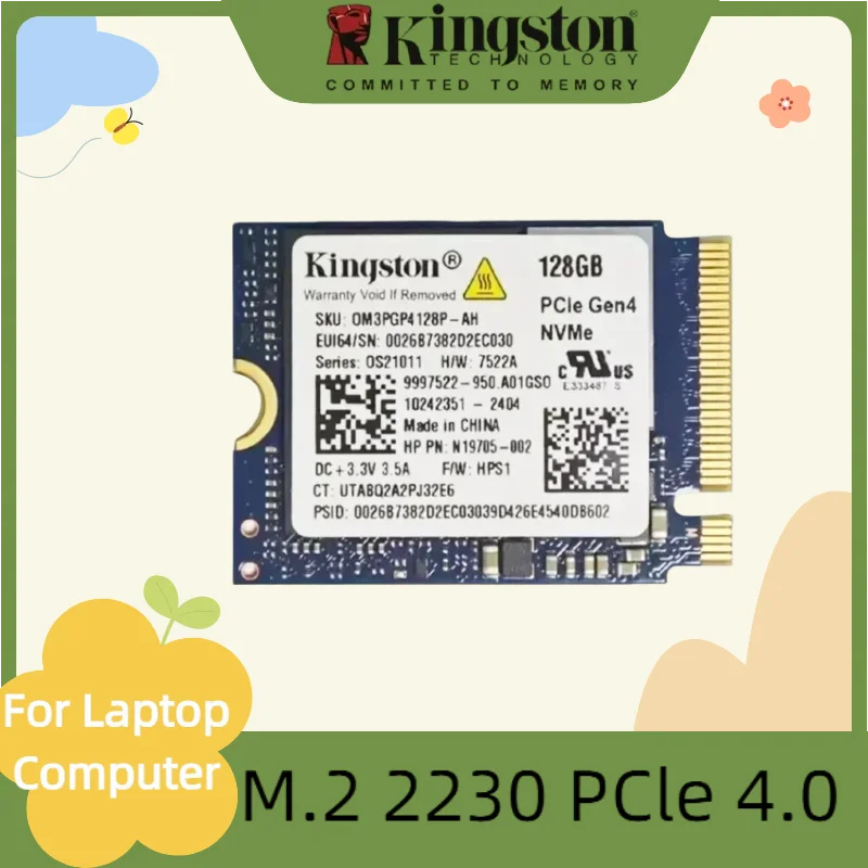 Kingston OEM package SSD 128GB M.2 2230 NVMe PCIe 4.0 built-in solid-state drive In Stock
Kingston OEM package SSD 128GB M.2 2230 NVMe PCIe 4.0 built-in solid-state drive In Stock