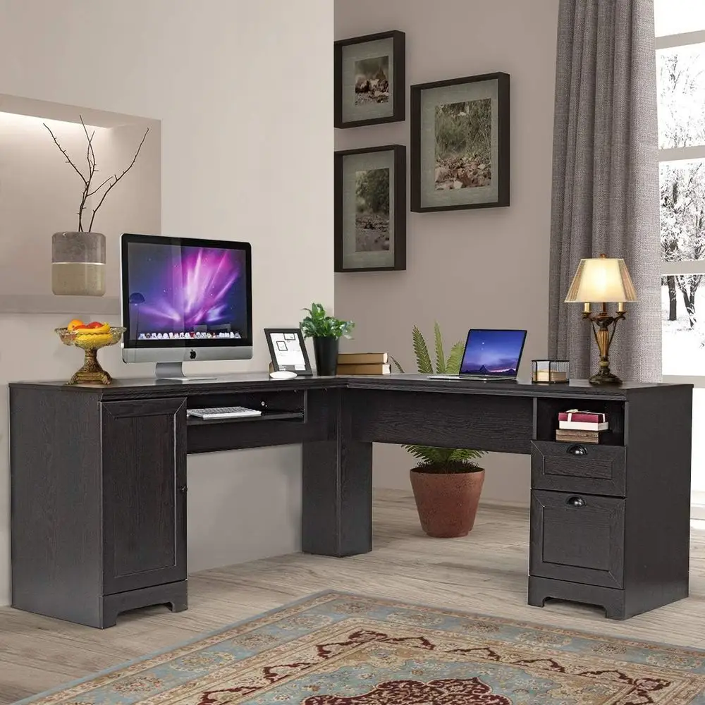 Large 66 L-Shaped Desk with Drawers, Cabinet, and Keyboard Tray for Home Office, Study, and Gaming
Large 66 L-Shaped Desk with Drawers, Cabinet, and Keyboard Tray for Home Office, Study, and Gaming