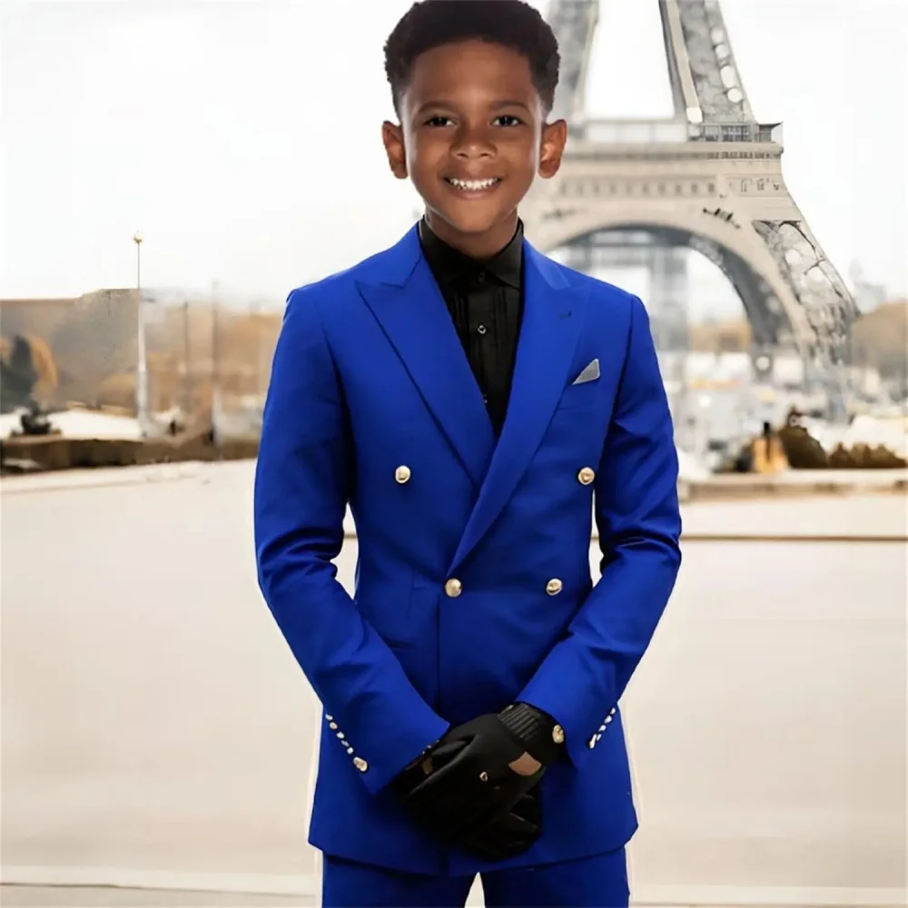 Royal blue Boys Suit For School Activities Formal Classic Kids 2 Pieces Notch Lapel Blazer Pants Wedding Bearer Set
Royal blue Boys Suit For School Activities Formal Classic Kids 2 Pieces Notch Lapel Blazer Pants Wedding Bearer Set