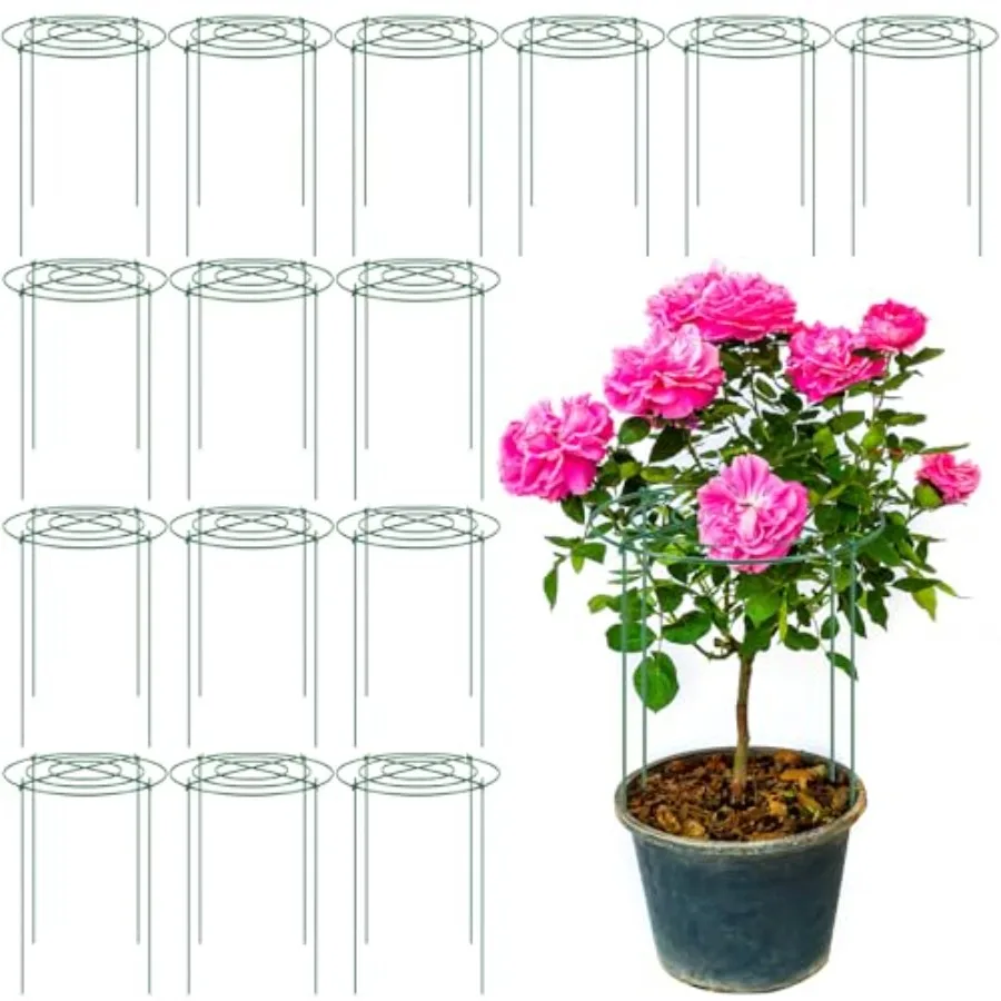 15 Pack Peony Cages and Supports '' D 16'' H Grow Through Metal Plant Supports Frame Rings Hoops for Outdoor Plants Peony Flowe
15 Pack Peony Cages and Supports '' D 16'' H Grow Through Metal Plant Supports Frame Rings Hoops for Outdoor Plants Peony Flowe