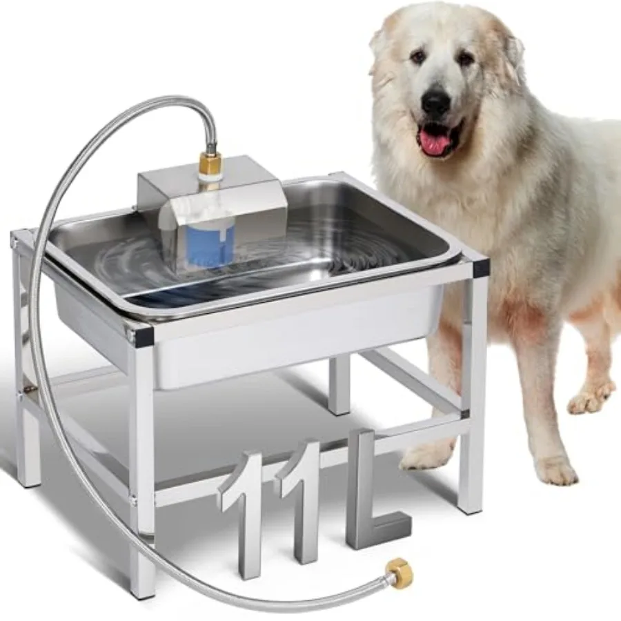 3Gal Automatic Dog Water Bowl Dispenser Large Breed Elevated Outdoor Large Dog Water Bowl with Stand Raised Stainless Auto Fill
3Gal Automatic Dog Water Bowl Dispenser Large Breed Elevated Outdoor Large Dog Water Bowl with Stand Raised Stainless Auto Fill