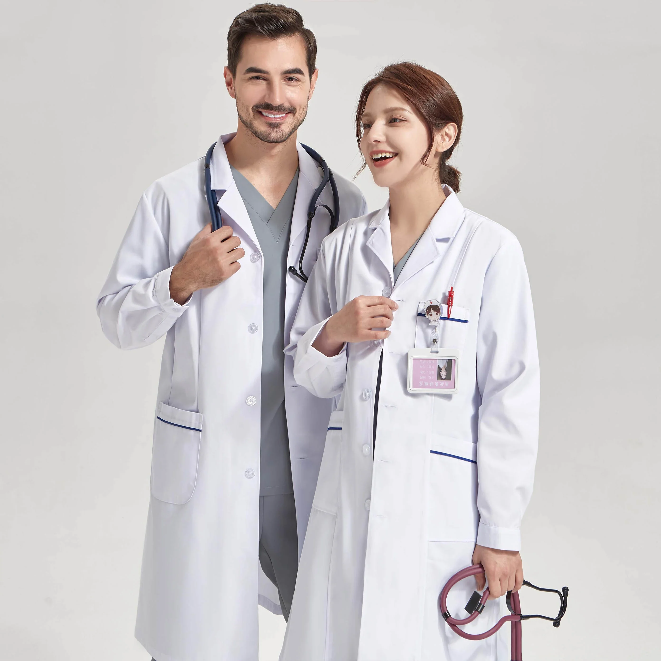 Lab Coats Women Men Professional Medical White Coat 3-Pocket Super Twill Consultation Work Tunic Suit
Lab Coats Women Men Professional Medical White Coat 3-Pocket Super Twill Consultation Work Tunic Suit