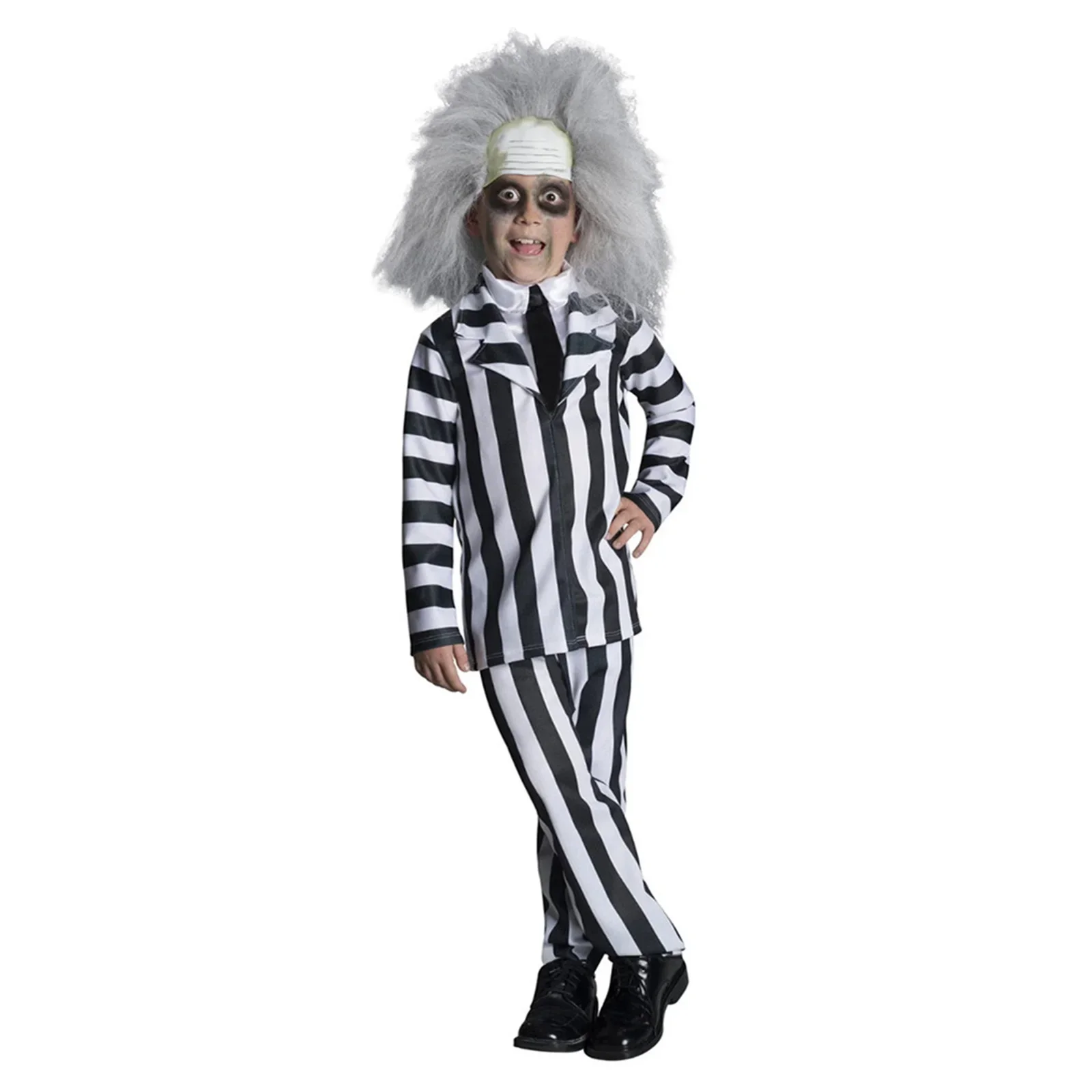 Movie Michael Keaton Kid Cosplay Costume Black and White Suit and Girl Red Dress with Headband Halloween Carnival Party Set
Movie Michael Keaton Kid Cosplay Costume Black and White Suit and Girl Red Dress with Headband Halloween Carnival Party Set