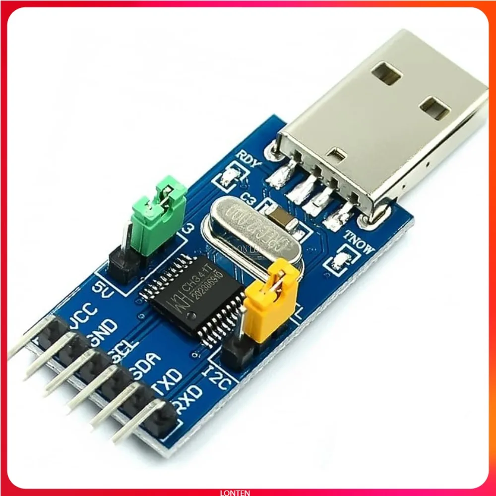 CH341T Инструмент загрузки USB в I2C IIC USB в UART TTL Преобразователь последовательного загрузчика для STC STM PIC LT-CK0007
CH341T Инструмент загрузки USB в I2C IIC USB в UART TTL Преобразователь последовательного загрузчика для STC STM PIC LT-CK0007