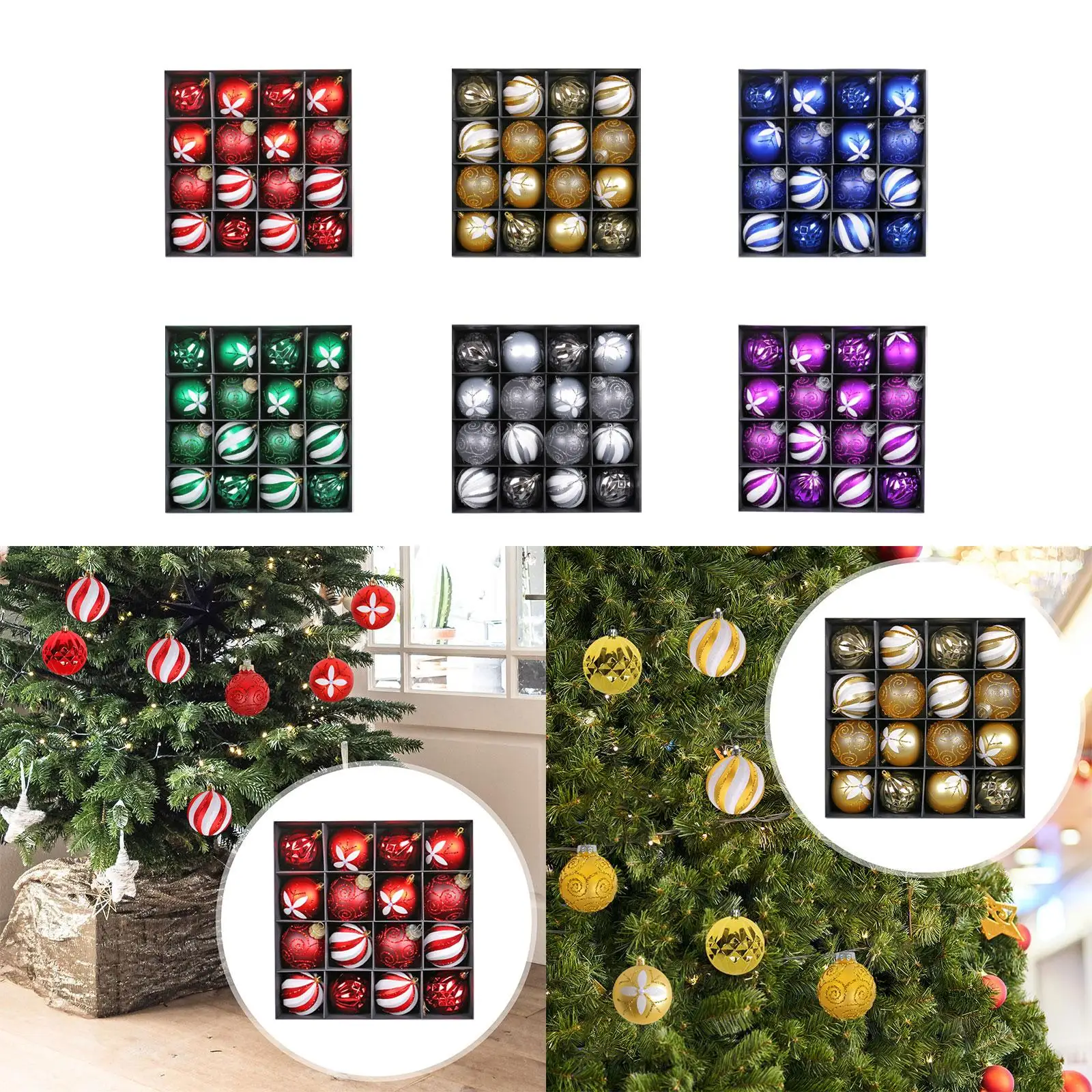 16x Christmas Ball Ornaments Hanging Balls Christmas Decorations Christmas Baubles for Engagement Holiday Wedding Graduation
16x Christmas Ball Ornaments Hanging Balls Christmas Decorations Christmas Baubles for Engagement Holiday Wedding Graduation