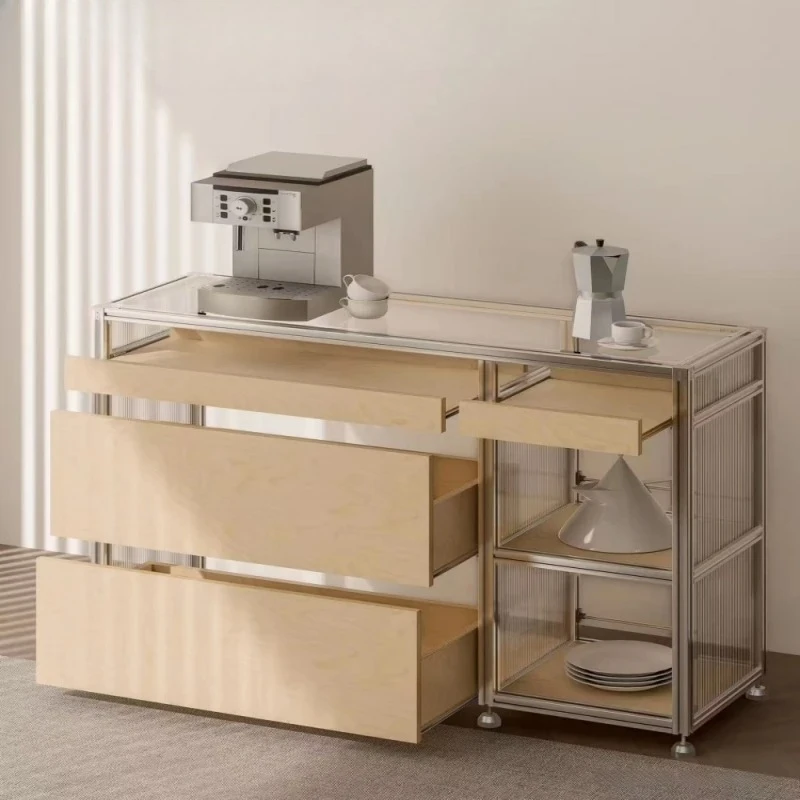 Birch marine board sideboard, light luxury style aluminum profile storage cabinet, living room and bedroom
Birch marine board sideboard, light luxury style aluminum profile storage cabinet, living room and bedroom
