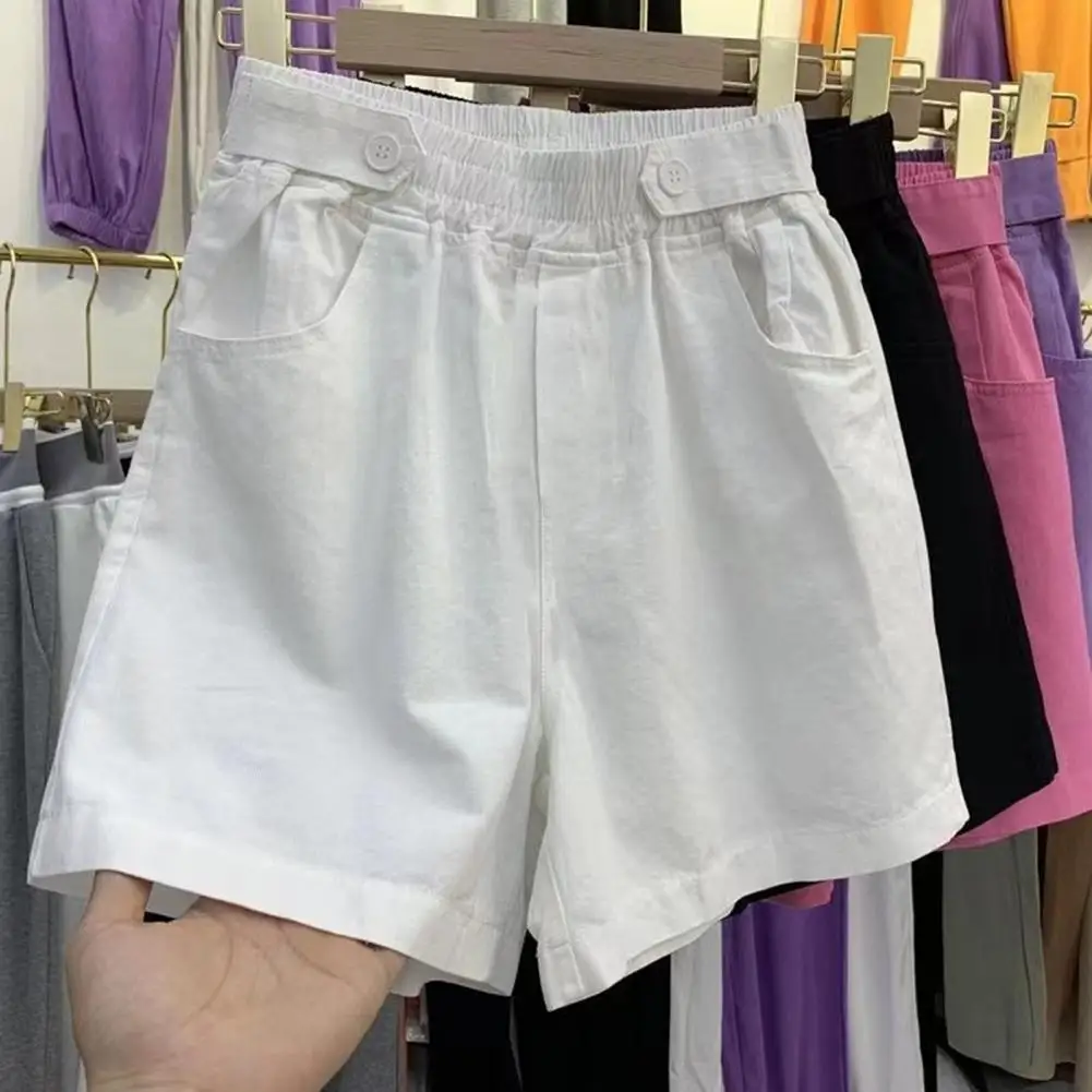 Knee Length Shorts Stylish Summer Women's Shorts with Elastic Waist Button Decor Loose Fit A-line Design with Pockets Knee for A
Knee Length Shorts Stylish Summer Women's Shorts with Elastic Waist Button Decor Loose Fit A-line Design with Pockets Knee for A