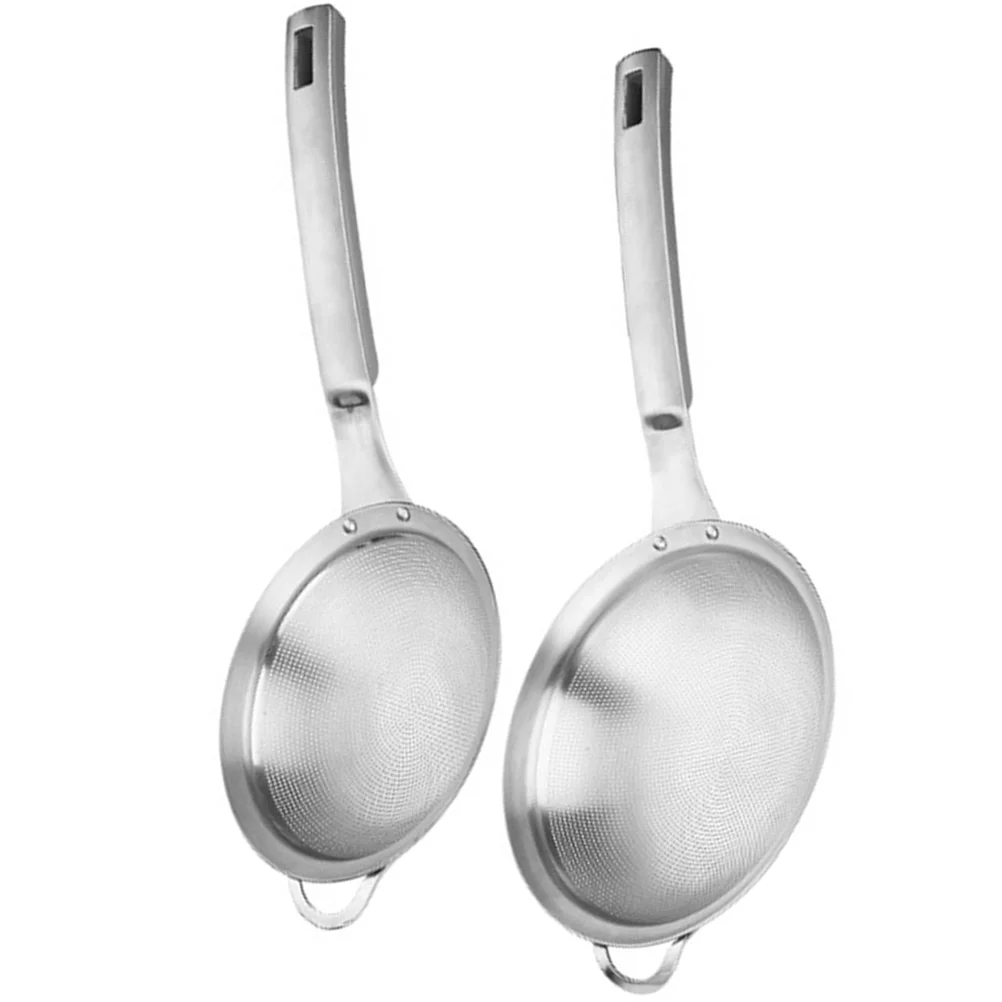 2pcs Stainless Steel Mesh Strainer Filtering Oil Funnel Kitchen Tool Silver Color Uniform Holes Suitable Noodles Fried Food
2pcs Stainless Steel Mesh Strainer Filtering Oil Funnel Kitchen Tool Silver Color Uniform Holes Suitable Noodles Fried Food