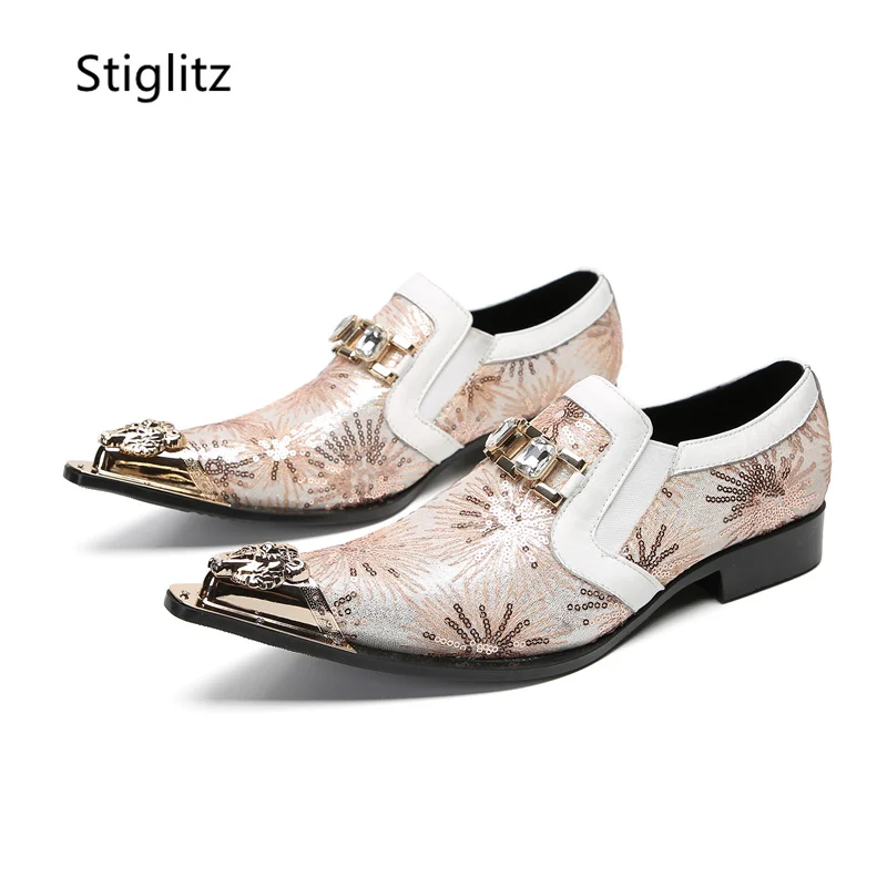 Diamond Buckle Wedding Shoes for Men Metal Pointed Toe Casual Business Leather Shoes Slip On Dress Mixed Colors Social Shoe Male
Diamond Buckle Wedding Shoes for Men Metal Pointed Toe Casual Business Leather Shoes Slip On Dress Mixed Colors Social Shoe Male