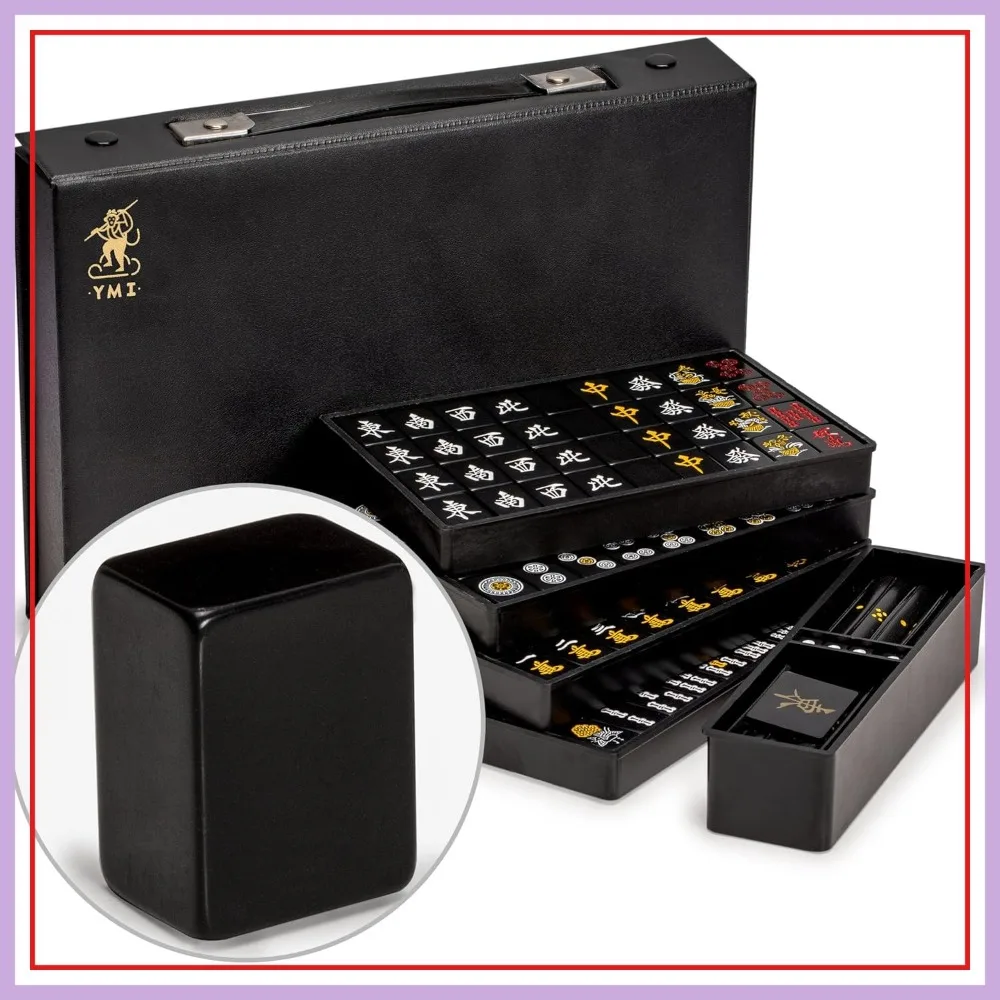 Japanese Riichi Mahjong Set - Standard Size Tiles, Vinyl Case, East Wind Tile, Scoring Sticks & Dice
Japanese Riichi Mahjong Set - Standard Size Tiles, Vinyl Case, East Wind Tile, Scoring Sticks & Dice