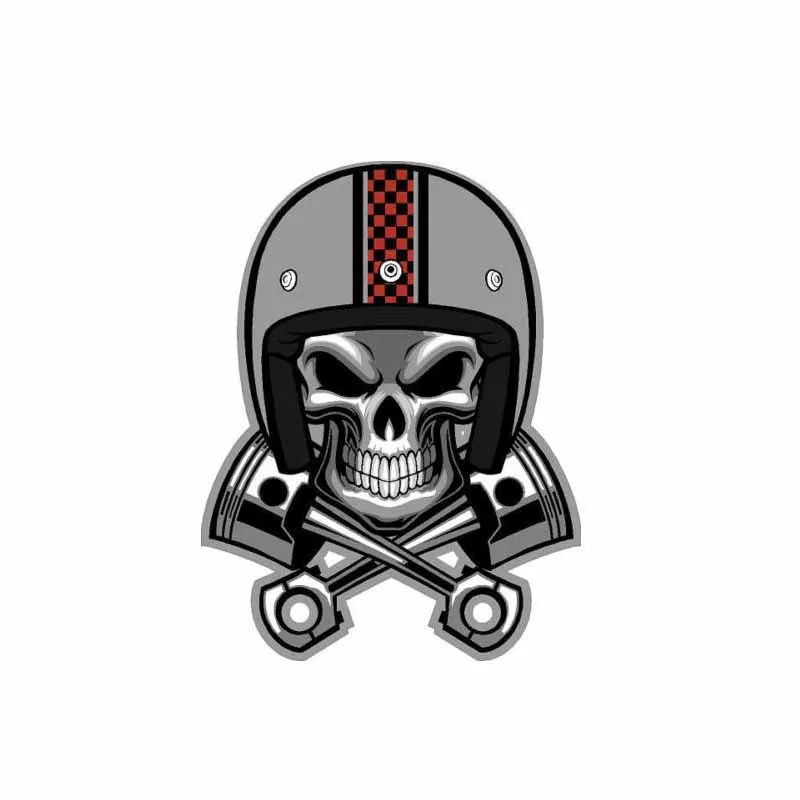 F377# Car Sticker Cafe Racer Skull Pistons Helmet Waterproof Vinyl Decal Car Accessories Pegatinas Para Coche DIY Car Styling
F377# Car Sticker Cafe Racer Skull Pistons Helmet Waterproof Vinyl Decal Car Accessories Pegatinas Para Coche DIY Car Styling