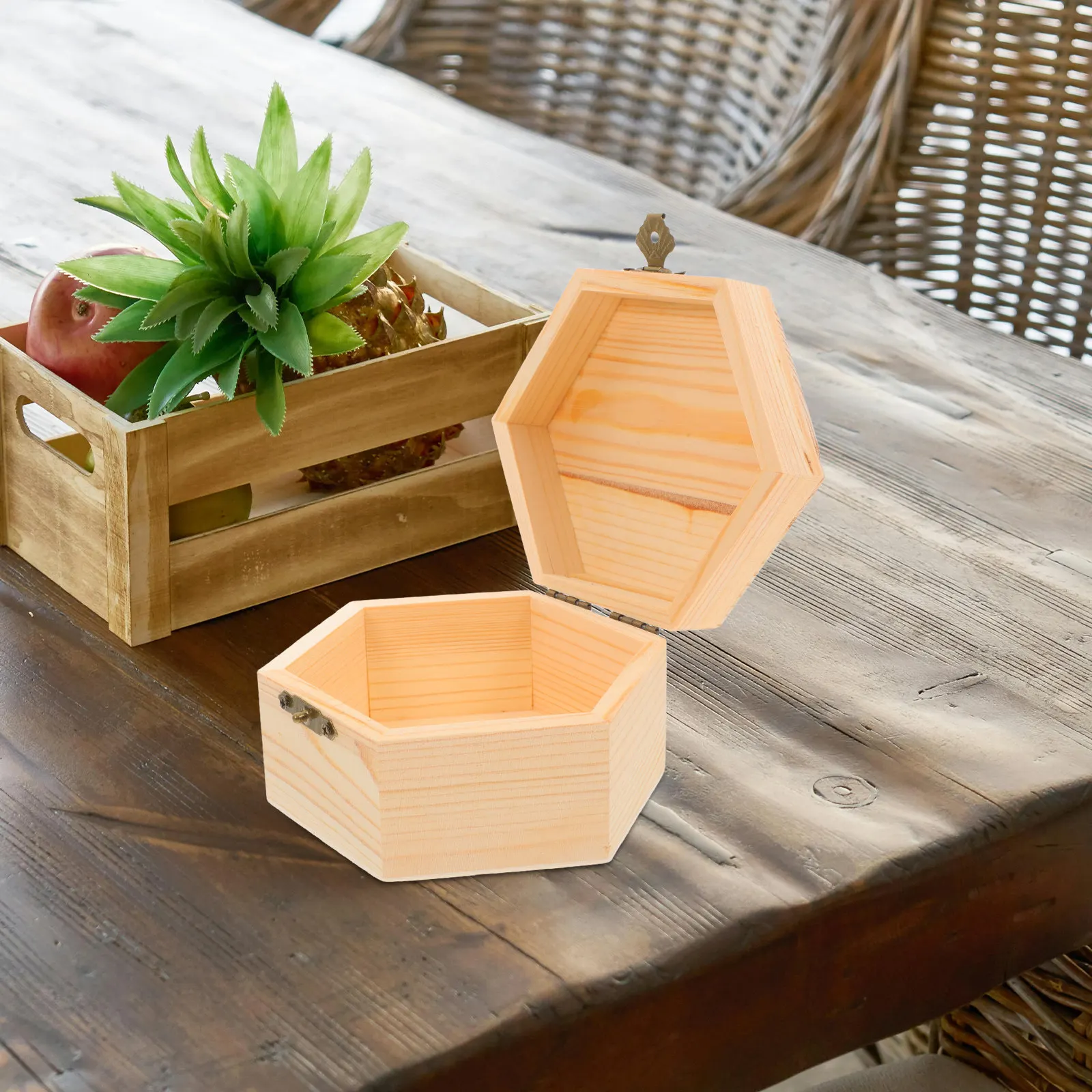 Hexagon Unpainted Wooden Jewelry Box Small Rustic Craft Storage Box DIY Painting Surface for Rings Earrings Accessories
Hexagon Unpainted Wooden Jewelry Box Small Rustic Craft Storage Box DIY Painting Surface for Rings Earrings Accessories