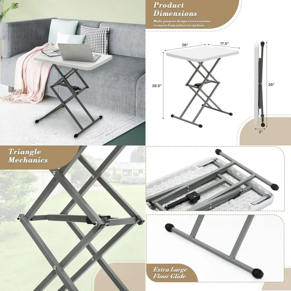 Регулируемый по высоте портативный столик для телевизора, ноутбука и еды на диване, в узких пространствах
Регулируемый по высоте портативный столик для телевизора, ноутбука и еды на диване, в узких пространствах