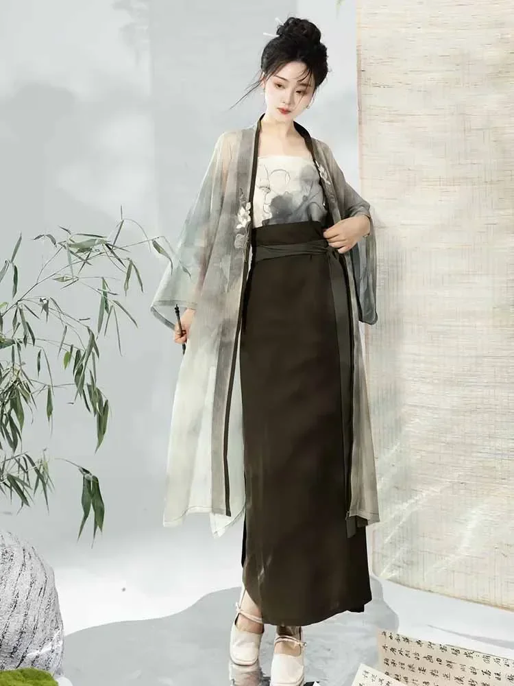 Modernized Chinese Ancient Hanfu Dress Women Party Outfit 2024 Summer Printed Short-sleeved Cardigan Wrap Skirt 3pcs Sets Hanfu
Modernized Chinese Ancient Hanfu Dress Women Party Outfit 2024 Summer Printed Short-sleeved Cardigan Wrap Skirt 3pcs Sets Hanfu