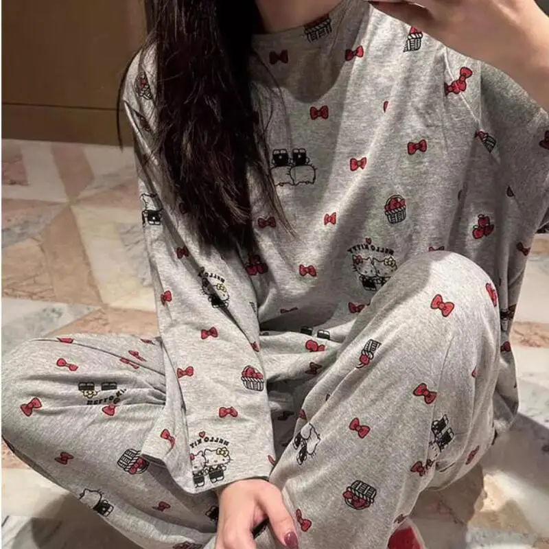 Sanrio Hello Kitty Loungewear Set Soft Cotton Women Home Cute Long Sleeve Loose Fitting Spring Autumn Instagram Style Stylish
Sanrio Hello Kitty Loungewear Set Soft Cotton Women Home Cute Long Sleeve Loose Fitting Spring Autumn Instagram Style Stylish