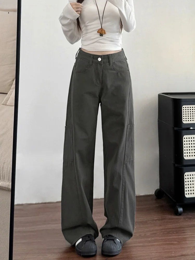 Джинсы американского стиля больших размеров для женщин: рабочие, с высокой талией, прямые, широкие штанины, для фигуры типа «груша», осенний сезон
Джинсы американского стиля больших размеров для женщин: рабочие, с высокой талией, прямые, широкие штанины, для фигуры типа «груша», осенний сезон