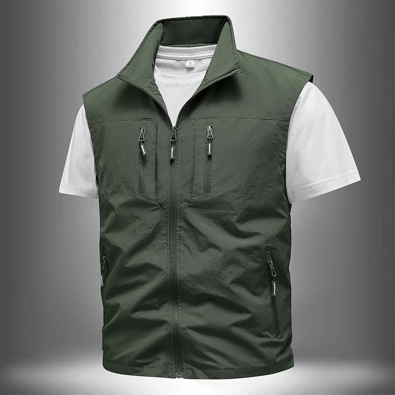 Outdoor Leisure Male Thin Cargo Jacket Vests Summer Men Tactical Hiking Fishing Vest Men Multi-pocket Photographer Waistcoat
Outdoor Leisure Male Thin Cargo Jacket Vests Summer Men Tactical Hiking Fishing Vest Men Multi-pocket Photographer Waistcoat