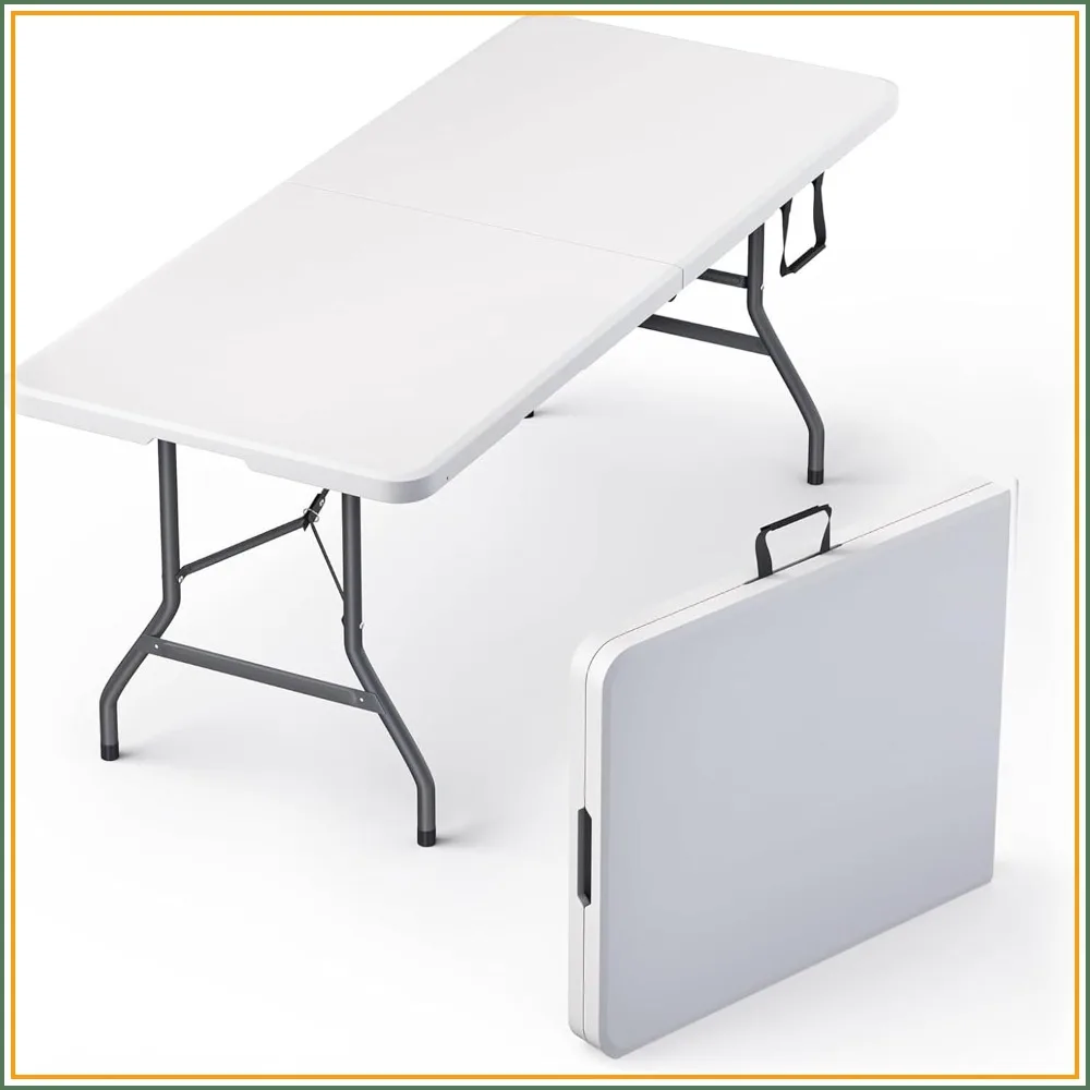 6FT Foldable Table Heavy Duty Portable with Handle for Party Dining Wedding Camping Indoor Outdoor
6FT Foldable Table Heavy Duty Portable with Handle for Party Dining Wedding Camping Indoor Outdoor