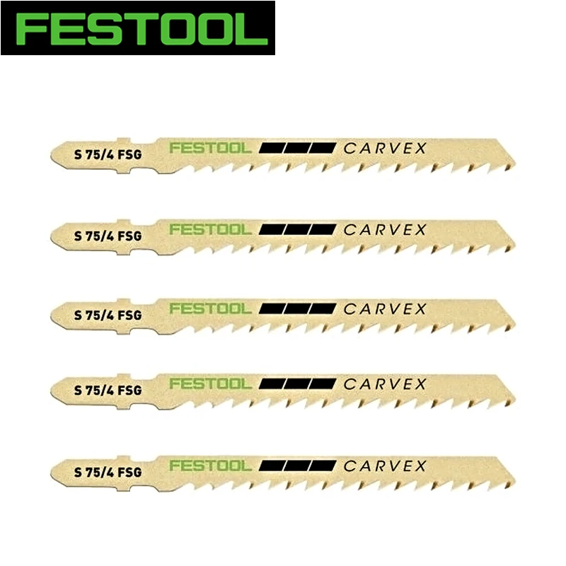 FESTOOL 204316 Jigsaw Blade S 75/4 FSG For Universal Wood Cuts Sharp Strong Metal Tool Accessories 5PCS
FESTOOL 204316 Jigsaw Blade S 75/4 FSG For Universal Wood Cuts Sharp Strong Metal Tool Accessories 5PCS