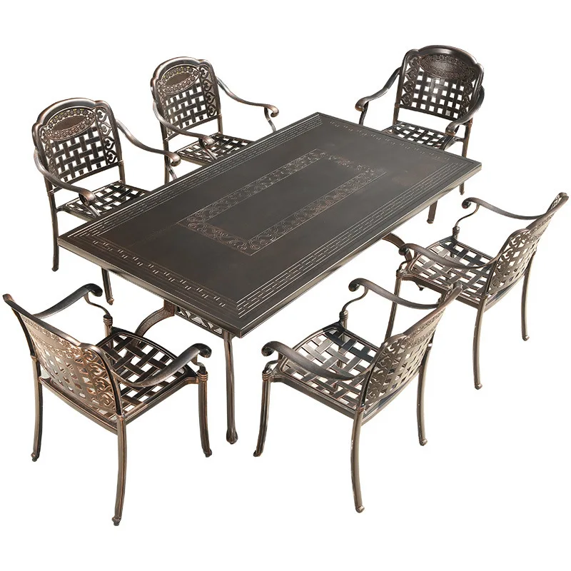 Outdoor villa courtyard, balcony open-air aluminum alloy casual simple outdoor cast aluminum Nordic outdoor tables and chairs
Outdoor villa courtyard, balcony open-air aluminum alloy casual simple outdoor cast aluminum Nordic outdoor tables and chairs
