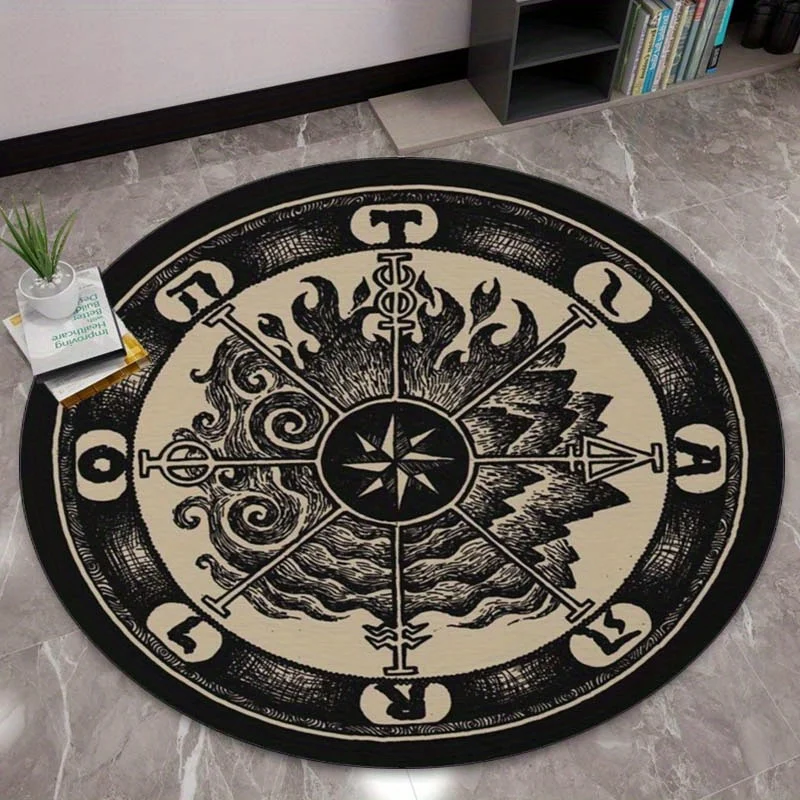 1pc Mysterious Witchcraft Polyester Round Area Rug - Non-Slip Crystal Velvet Chair Mat for Bedroom and Living Room
1pc Mysterious Witchcraft Polyester Round Area Rug - Non-Slip Crystal Velvet Chair Mat for Bedroom and Living Room