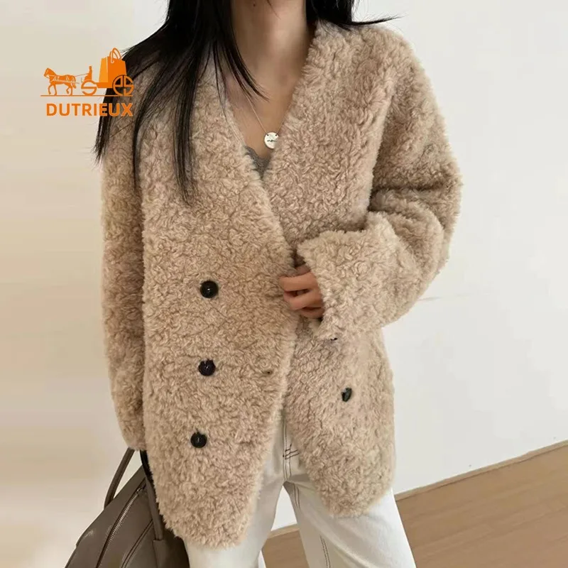 Winter Women's Real Wool Fur Coat, 100% Wool, Warm Thickened Wool Women's Fur Jacket, Fashionable Daily Travel Work Jacket
Winter Women's Real Wool Fur Coat, 100% Wool, Warm Thickened Wool Women's Fur Jacket, Fashionable Daily Travel Work Jacket