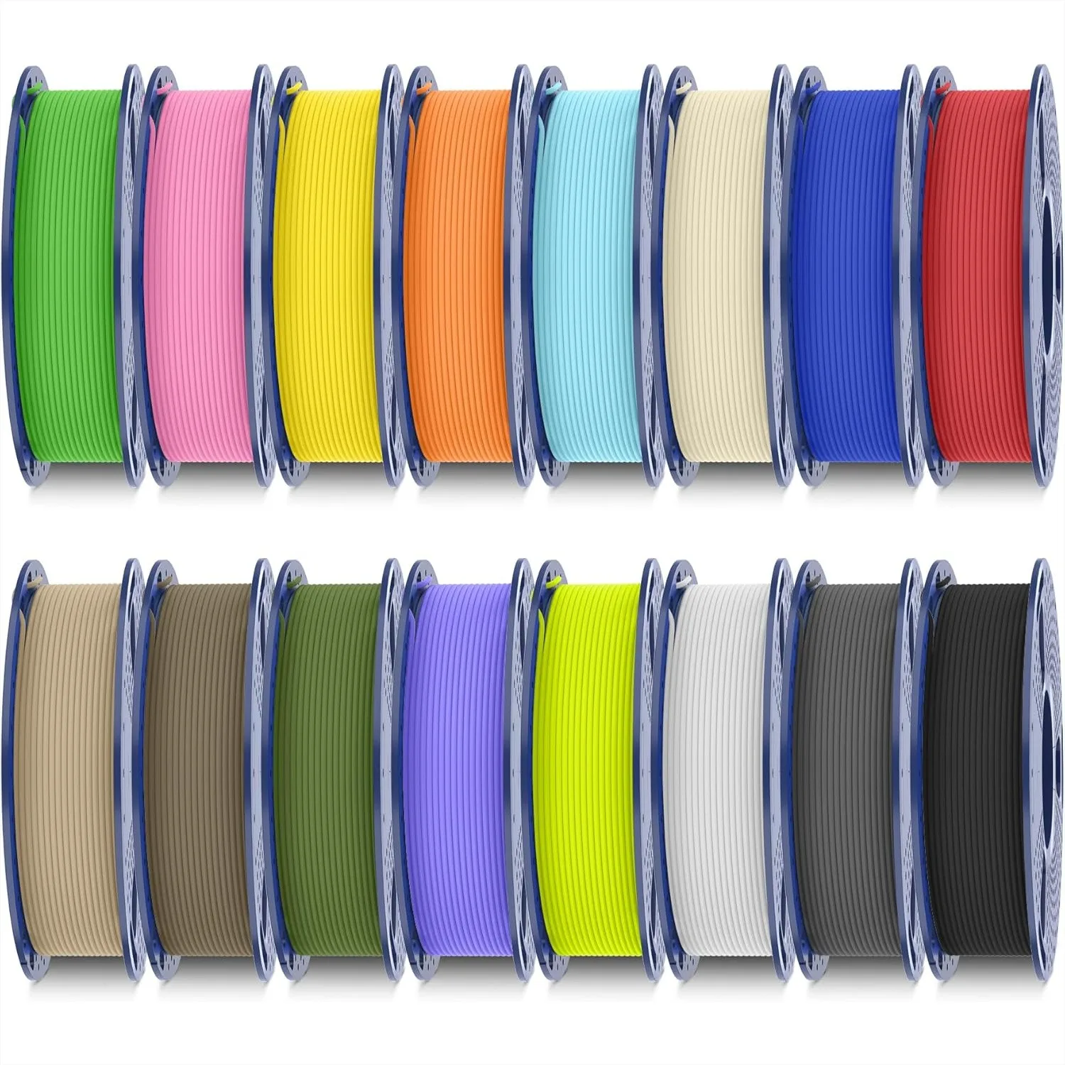 Matte PLA Filament 16 Color Bundle, 3D Printer Filament 1.75mm Mini Spools, 250g Each, Smooth Matte Finish, Individually Vacuum
Matte PLA Filament 16 Color Bundle, 3D Printer Filament 1.75mm Mini Spools, 250g Each, Smooth Matte Finish, Individually Vacuum