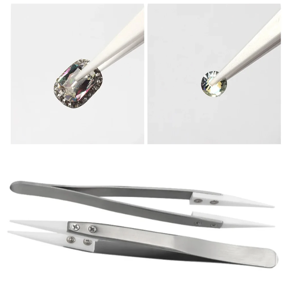 1Pc High Precision Nail Tweezer Stainless Steel Ceramic Head Diamond Clip Professional Straight Nail Tweezers Manicure Tools
1Pc High Precision Nail Tweezer Stainless Steel Ceramic Head Diamond Clip Professional Straight Nail Tweezers Manicure Tools