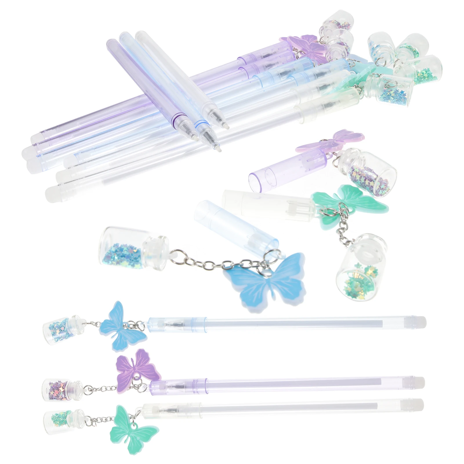 15 Pcs Butterfly Pendant Pens Cute Cartoon Gel Pens for Women Girls Back to School Office Supplies Water Based Ink Portable
15 Pcs Butterfly Pendant Pens Cute Cartoon Gel Pens for Women Girls Back to School Office Supplies Water Based Ink Portable