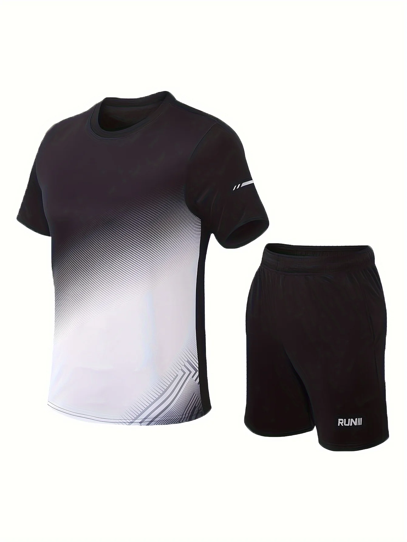 Sports suit summer fitness short sleeved T-shirt men's quick drying clothes running casual
Sports suit summer fitness short sleeved T-shirt men's quick drying clothes running casual