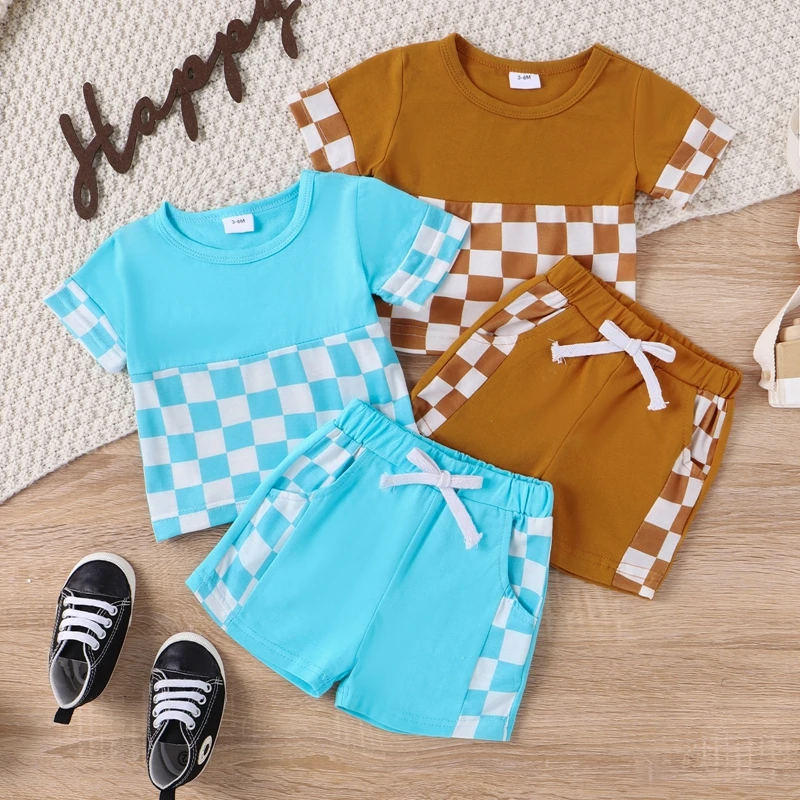2023-12-29 Lioraitiin Baby Boy Summer Clothes Checkerboard Print Short Sleeve Round Neck T-Shirt with Shorts 2Pcs Outfit
2023-12-29 Lioraitiin Baby Boy Summer Clothes Checkerboard Print Short Sleeve Round Neck T-Shirt with Shorts 2Pcs Outfit