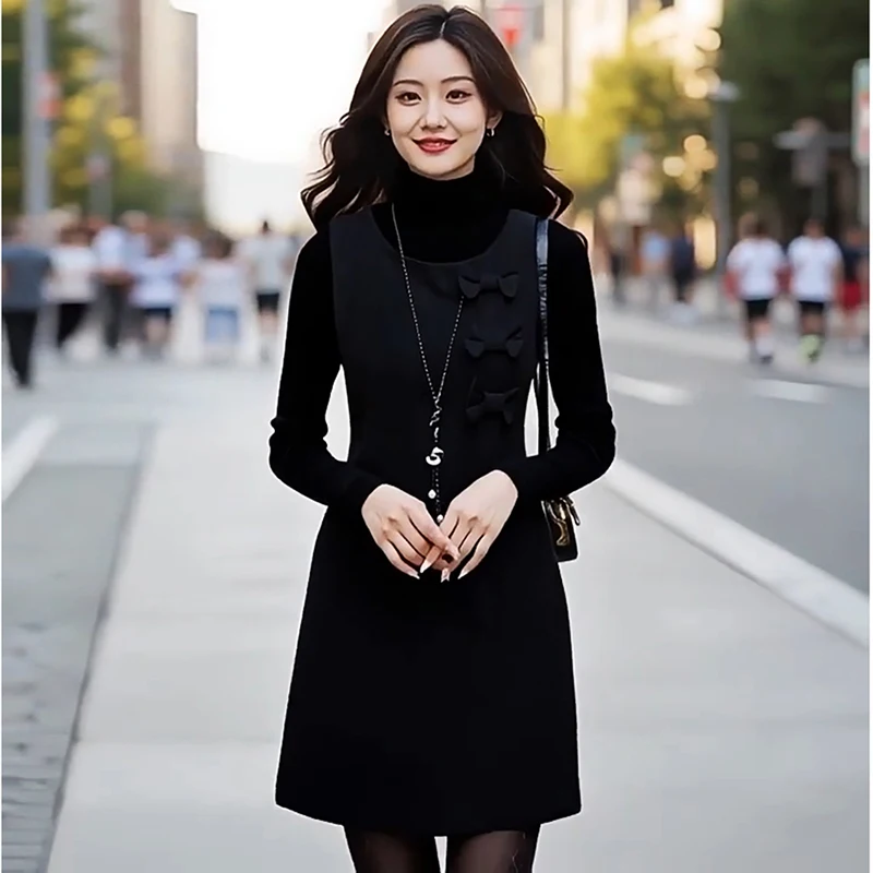 2025 new autumn and winter woolen dress sleeveless round neck black vest skirt versatile slim fit skirt
2025 new autumn and winter woolen dress sleeveless round neck black vest skirt versatile slim fit skirt