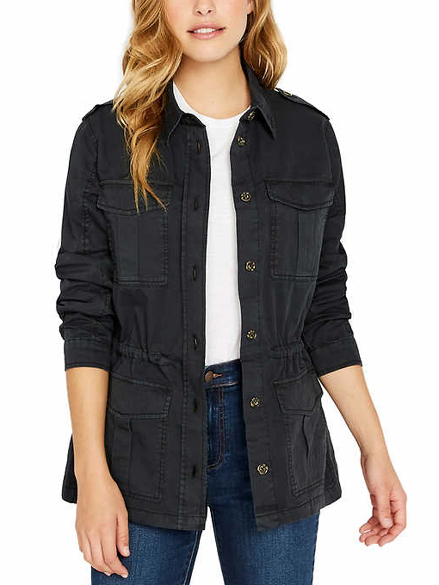 Casual Cotton Workwear Windbreaker Jacket Women's Spring Autumn plus Size Waist-Cinching Multi-Pocket Long Sleeve Coat
Casual Cotton Workwear Windbreaker Jacket Women's Spring Autumn plus Size Waist-Cinching Multi-Pocket Long Sleeve Coat