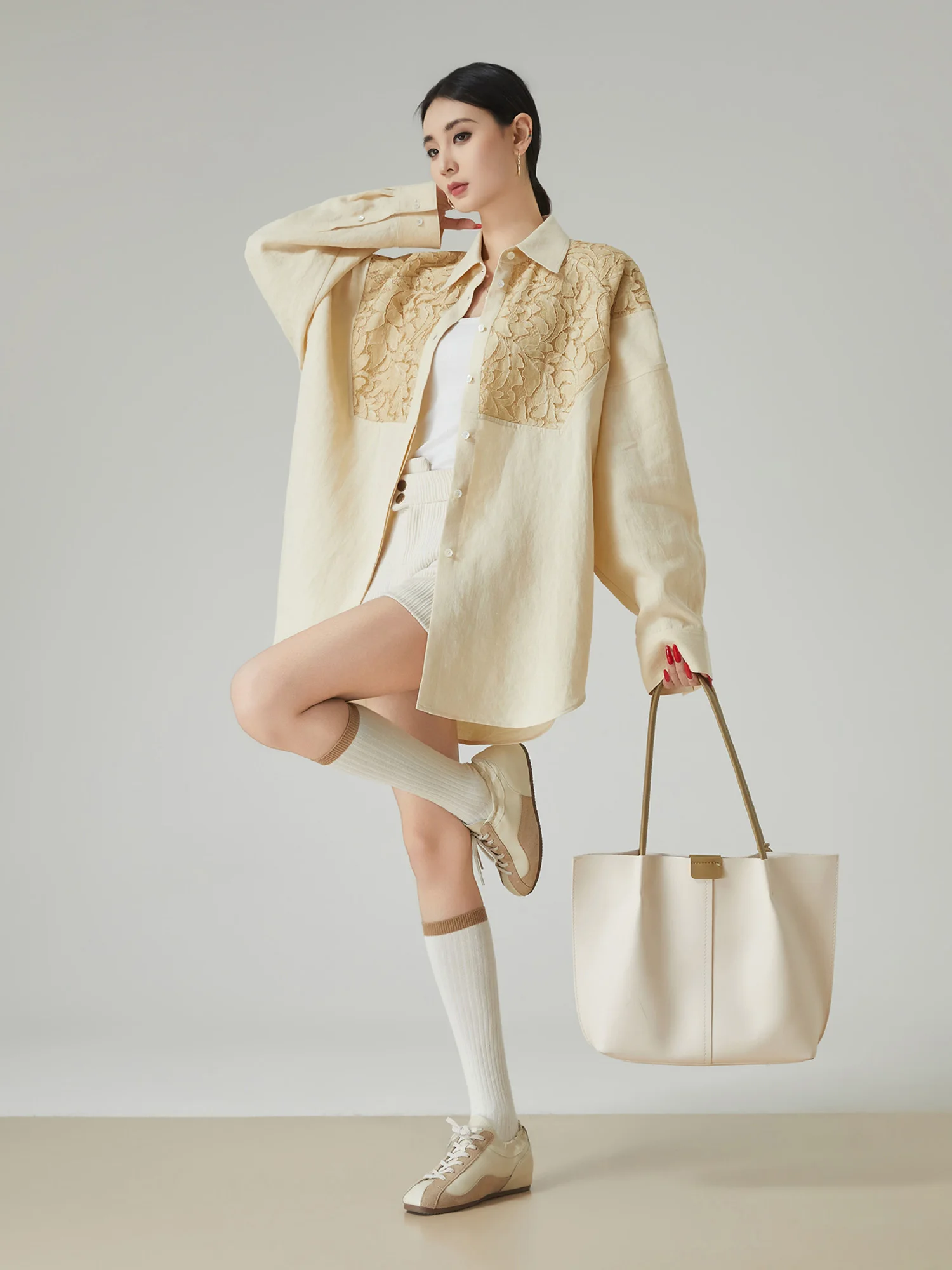 n Sle Long Sve Embroidered Patchwork irt Women's Loose Fit irt Collar Spring Summer New Arrival Commute Friendly
n Sle Long Sve Embroidered Patchwork irt Women's Loose Fit irt Collar Spring Summer New Arrival Commute Friendly