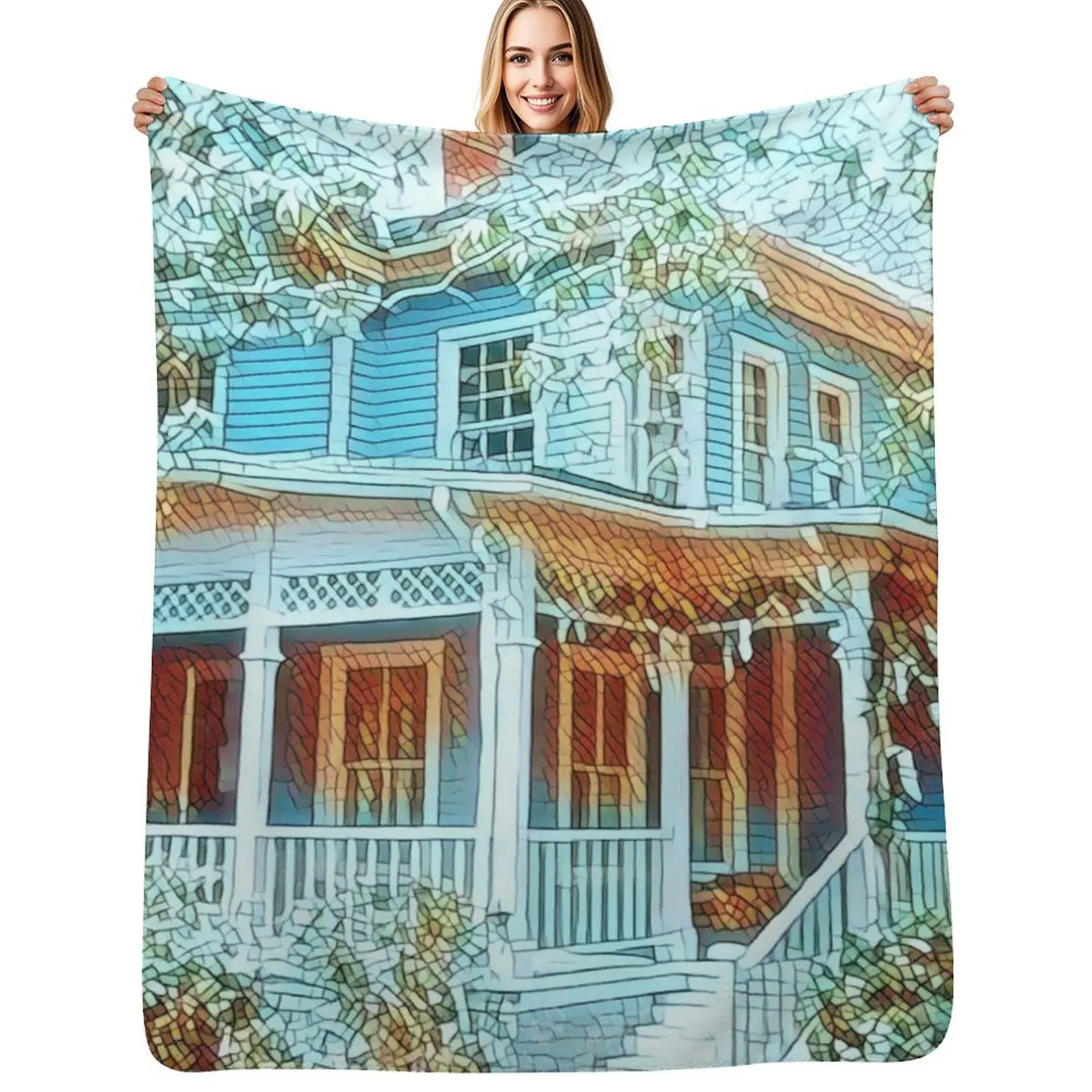 The Girls Home - Blue Throw Blanket Color Fast Cozy Throw Blanket
The Girls Home - Blue Throw Blanket Color Fast Cozy Throw Blanket