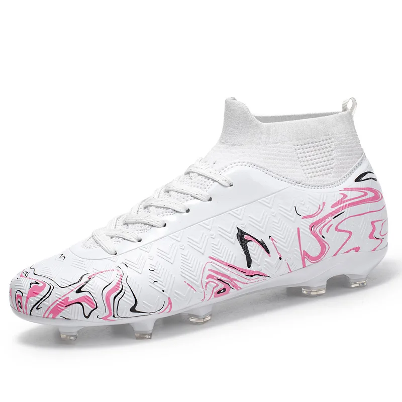 Unisex High Top Soccer Cleats Long Studs Breathable PVC Upper Non-Slip Natural Rubber Sole Youth Training Football Boots
Unisex High Top Soccer Cleats Long Studs Breathable PVC Upper Non-Slip Natural Rubber Sole Youth Training Football Boots
