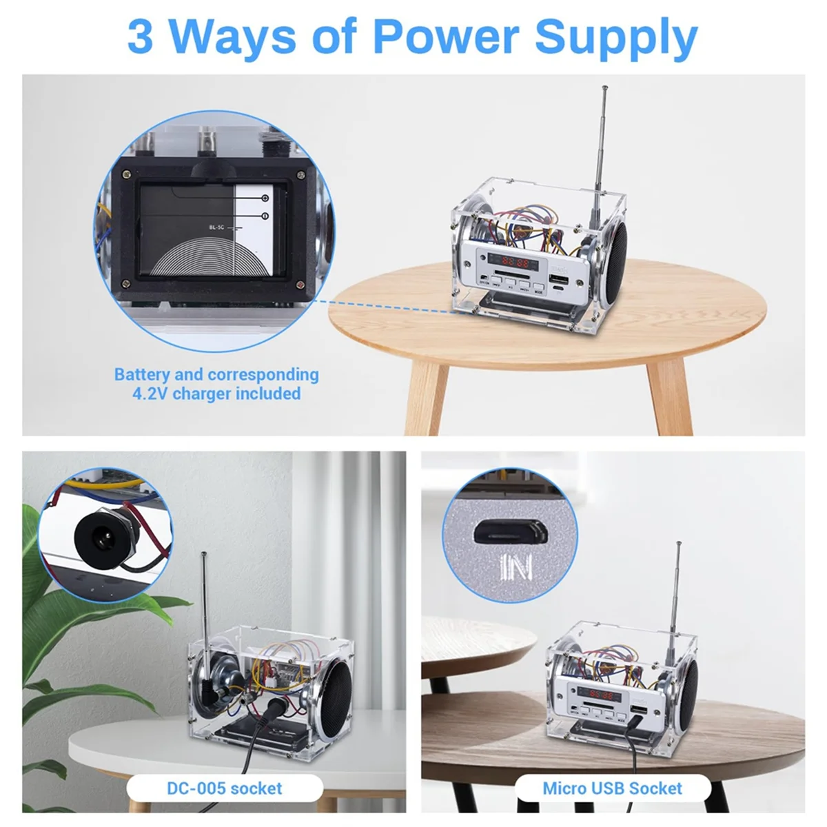 Audio Components DIY Bluetooth Speaker Kit, Soldering Practice Kit with Battery Mini
Audio Components DIY Bluetooth Speaker Kit, Soldering Practice Kit with Battery Mini