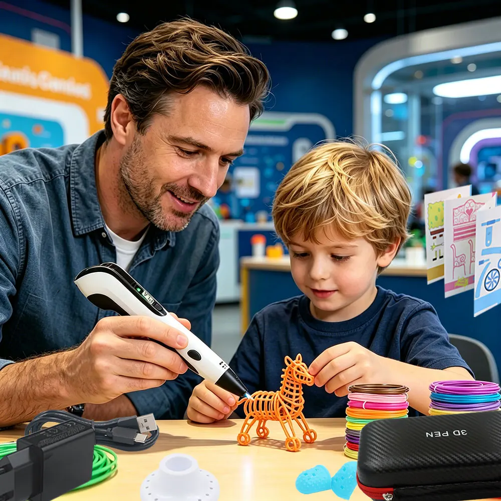 Novelty Creative Kids 3D Printing Pen Set With LCD Display Power Adapter Travel Case PLA Filament Kids Birthday Christmas Gift
Novelty Creative Kids 3D Printing Pen Set With LCD Display Power Adapter Travel Case PLA Filament Kids Birthday Christmas Gift