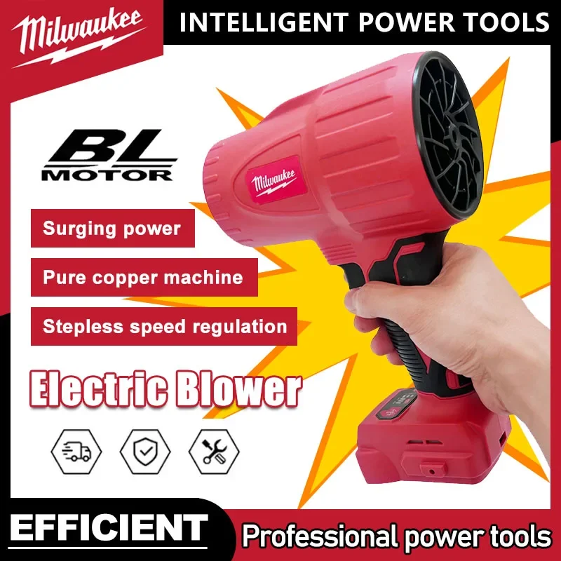 Milwaukee 30000RPM Brushless Air Blower Cordless Turbo Fan Handheld Violent Fan Dryer 20V Rechargeable Dust Blowing Tool
Milwaukee 30000RPM Brushless Air Blower Cordless Turbo Fan Handheld Violent Fan Dryer 20V Rechargeable Dust Blowing Tool