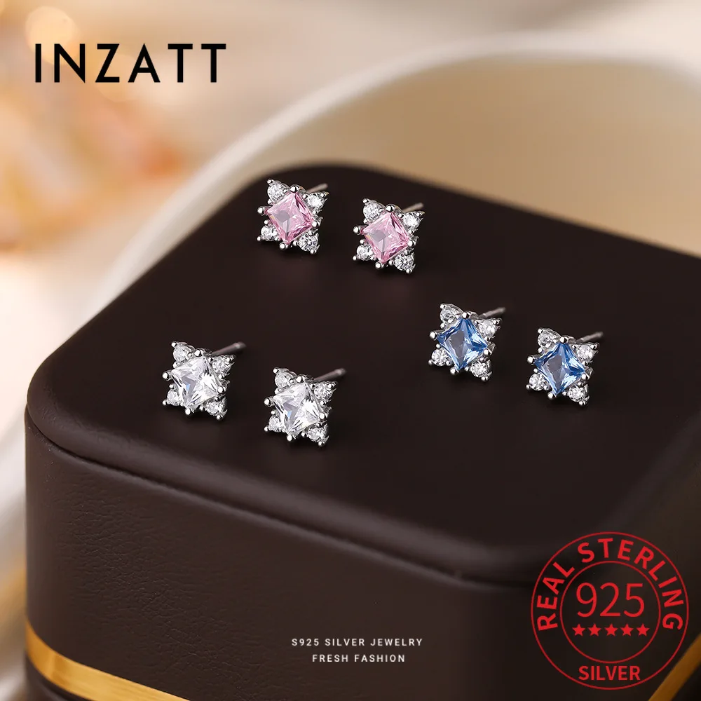 INZATT Real 925 Sterling Silver Square Zircon Mini Stud Earrings for Women Cute Fine Jewelry Light Luxury Advanced Accessories
INZATT Real 925 Sterling Silver Square Zircon Mini Stud Earrings for Women Cute Fine Jewelry Light Luxury Advanced Accessories