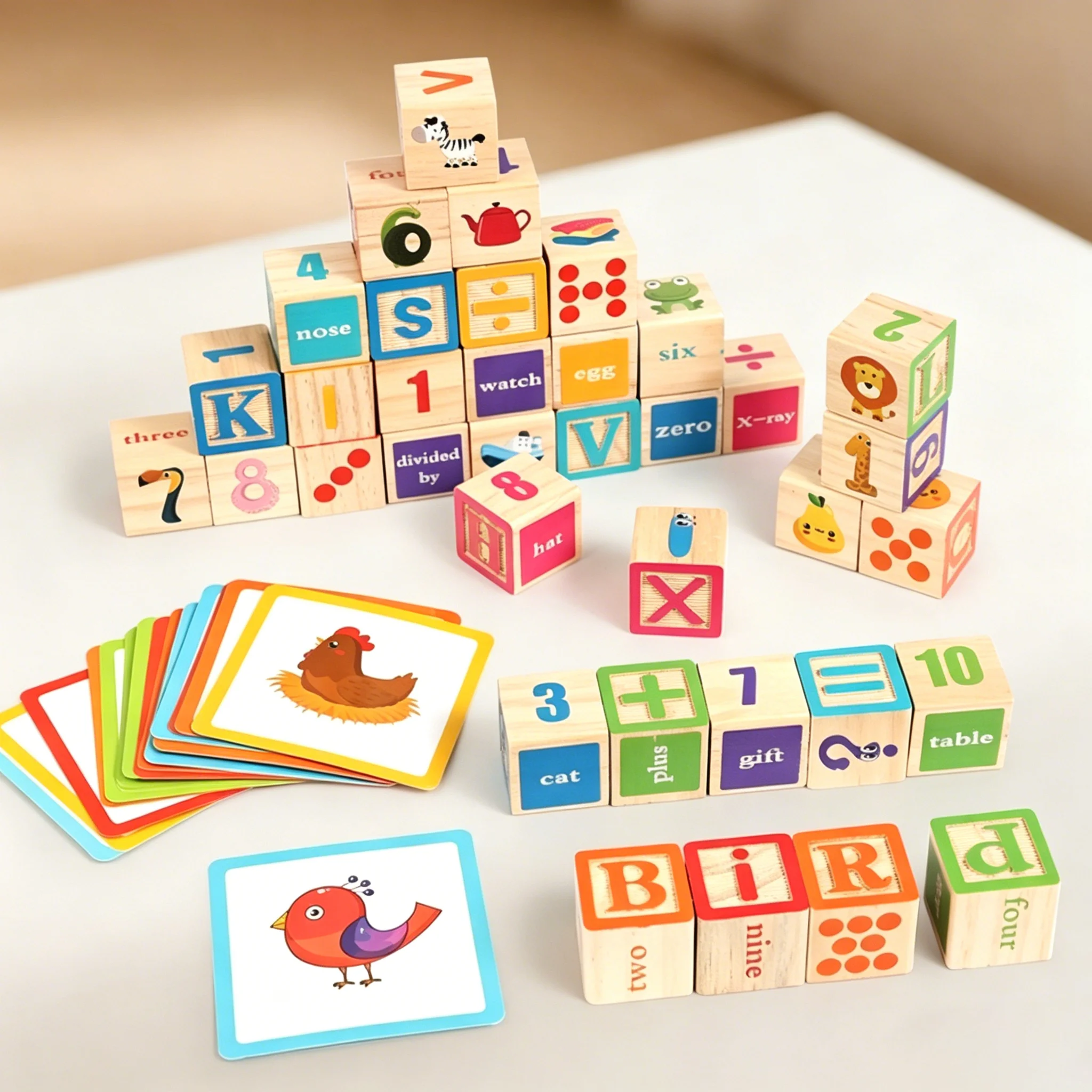 ABC Wooden Building Blocks Alphabet & Number Stacking Puzzle Blocks Montessori Educational Learning Toys for Boy Girl Preschool
ABC Wooden Building Blocks Alphabet & Number Stacking Puzzle Blocks Montessori Educational Learning Toys for Boy Girl Preschool