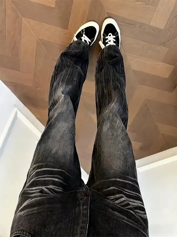 Black Washed Lightning Pattern Men's Jeans American Trendy Vibe Straight Leg CleanFit Cotton Polyester Blend Breathable Wear ...
Black Washed Lightning Pattern Men's Jeans American Trendy Vibe Straight Leg CleanFit Cotton Polyester Blend Breathable Wear ...